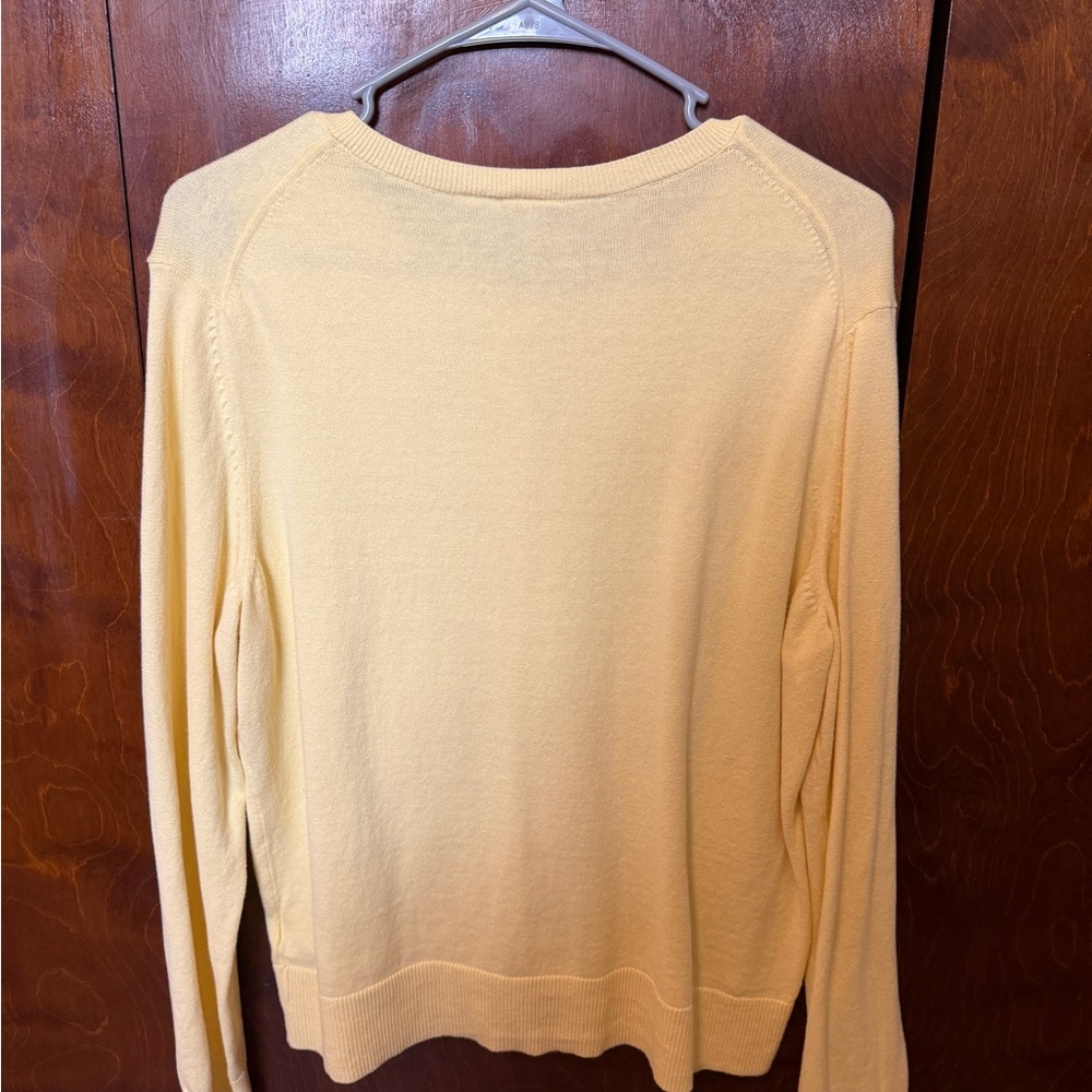 Light Yellow Button-Up Cardigan - Picture 2 of 4